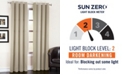 Sun Zero Grant Solid Grommet Curtain Panel, 54" x 63"